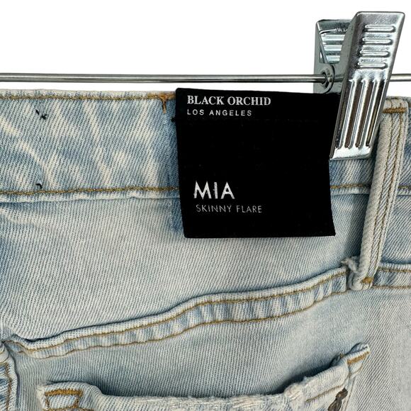 NEW Black Orchard Mia Light Wash Skinny Flare Jeans Sz 24 - Picture 5 of 9